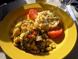 great plate of food served in a st maarten restaurant