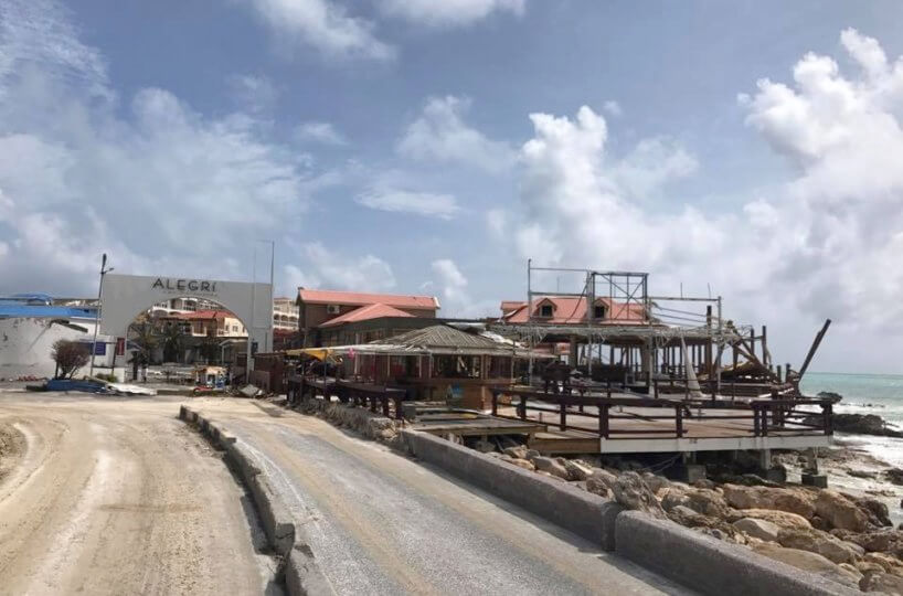 Sunset Beach Bar St Maarten After Hurricane Irma St